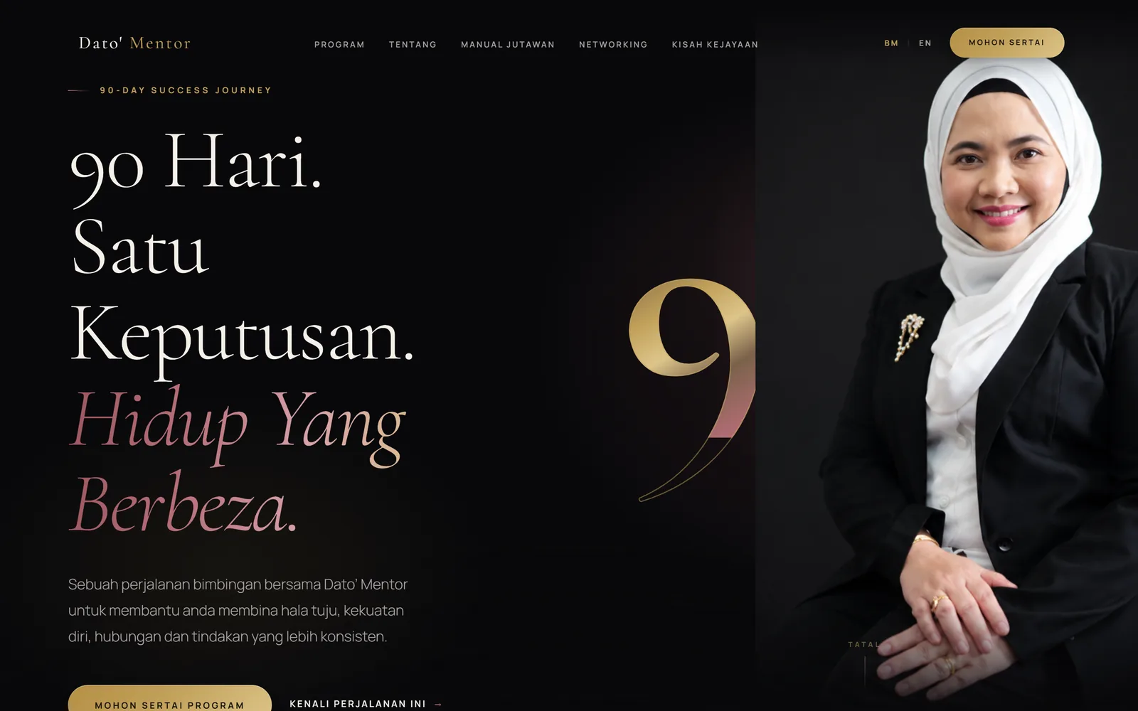 Screenshot projek Dato Mentor
